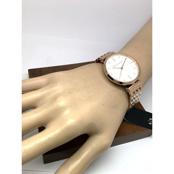 Armani Exchange Women's Watch AX5901 Quartz Rose Gold Stainless Steel 36mm - Picture 4 of 13